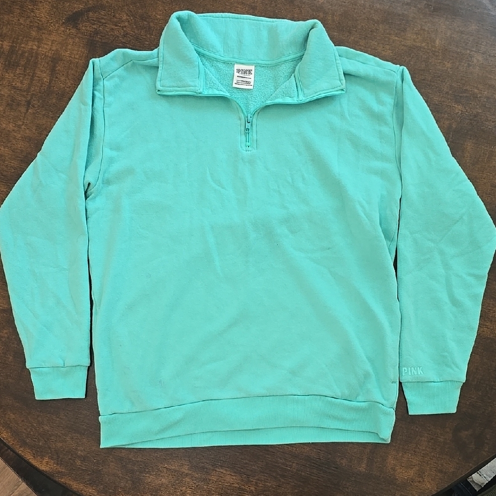 Victoria's Secret Teal Quarter-Zip Sweatshirt